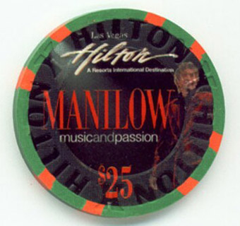 Las Vegas Hilton Barry Manilow $25 Casino Chip