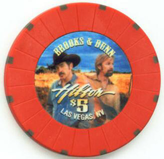 Las Vegas Hilton Brooks & Dunn 2003 $5 Casino Chip