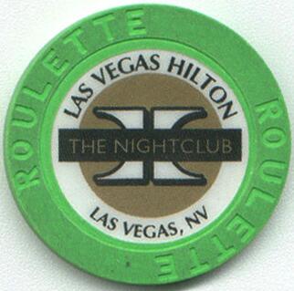 Las Vegas Hilton The Nightclub Green Roulette Chip