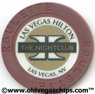 Las Vegas Hilton The Nightclub Brown Roulette Chip