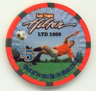 Las Vegas Hilton World Cup Soccer 2010 $5 Casino Chip