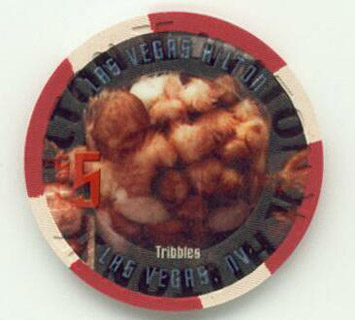 Las Vegas Hilton Star Trek The Tribbles $5 Casino Chip