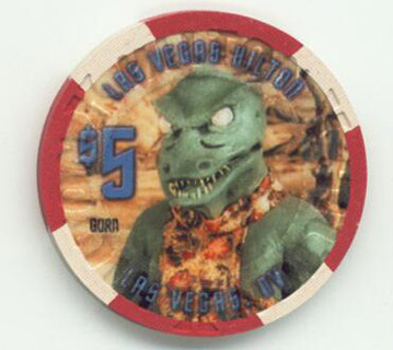 Las Vegas Hilton Star Trek Gorn $5 Casino Chip