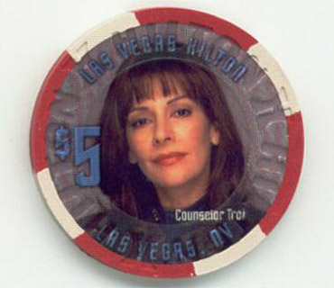 Las Vegas Hilton Star Trek Counselor Troi $5 Casino Chip