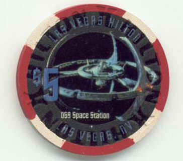 Las Vegas Hilton Star Trek Uss Space Station $5 Casino Chip