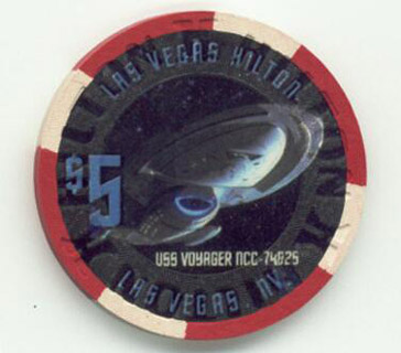 Las Vegas Hilton Star Trek USS Voyager NCC-74825 $5 Casino Chip