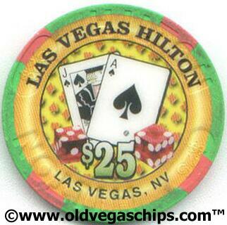 Las Vegas Hilton Millennium Spades $25 Casino Chip