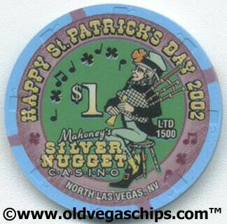 Las Vegas Mahoney's St. Patrick's Day 2002 $1 Casino Chip