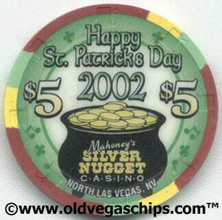 Mahoney's St. Patrick's Day 2002 $5 Casino Chip 