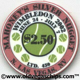 Mahoney's Nugget Wimbledon 2002 $2.50 Casino Chip 