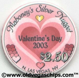 Mahoney's Nugget Valentine's Day 2003 $2.50 Chip 