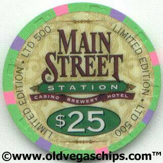 Main Street Station Millennium $25 Casino Chip