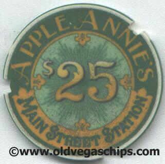 Main Street Station Apple Annie's $25 Casino Chip