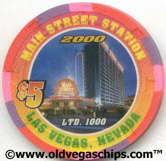 Main Street Station Richard Petty 2000 $5 Casino Chip