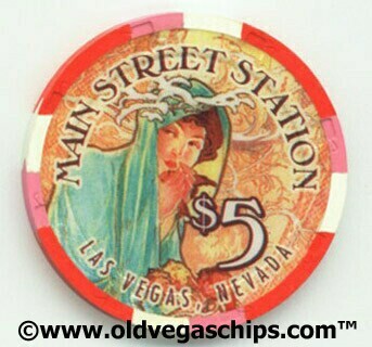 Main Street Station Victorian Ladies $5 Casino Chip