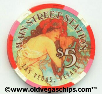 Main Street Station Victorian Ladies $5 Casino Chip
