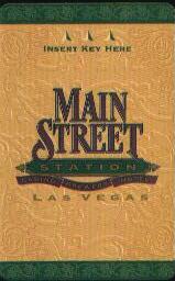 Las Vegas Main Street Station Hotel Room Key