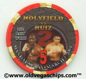 Las Vegas Mandalay Bay Holyfield VS. Ruiz $5 Casino Chip
