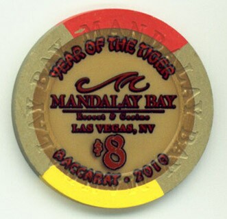 Mandalay Bay Chinese New Year Tiger 2010 $8 Casino Chip