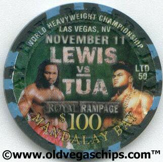 Mandalay Bay Lewis VS. Tua $100 Casino Chip