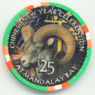Mandalay Bay Chinese New Year 2003 $25 Chip