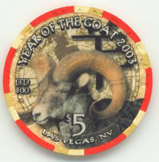 Mandalay Bay Chinese New Year 2003 $5 Chip