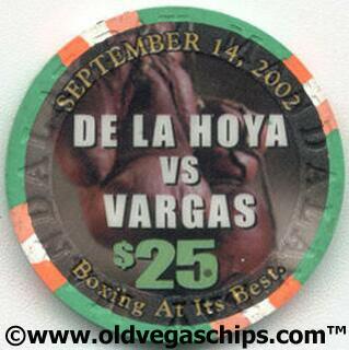 Las Vegas Mandalay Bay De La Hoya Vs. Fernando Vargas 2002 $25 Casino Chip