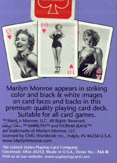 Marilyn Monroe Deck of Playing Cards