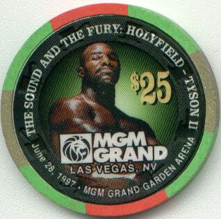 MGM Grand Mike Tyson VS. Holyfield $25 Casino Chip