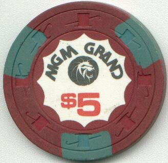 Las Vegas MGM Grand $5 Casino Chip
