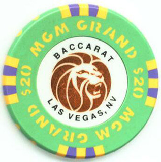 MGM Grand First Issue $20 Baccarat Casino Chip