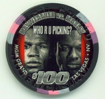 MGM Grand Mayweather Vs. Mosley 2010 $100 Casino Chip