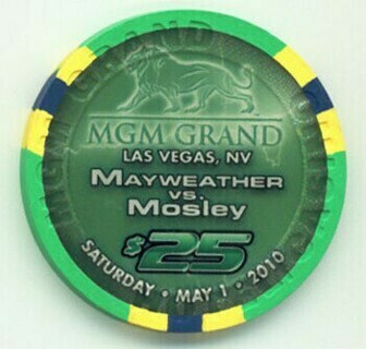 MGM Grand Mayweather Vs. Mosley 2010 $25 Casino Chip