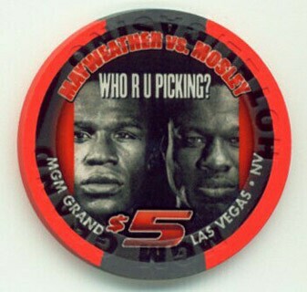MGM Grand Mayweather Vs. Mosley 2010 $5 Casino Chip