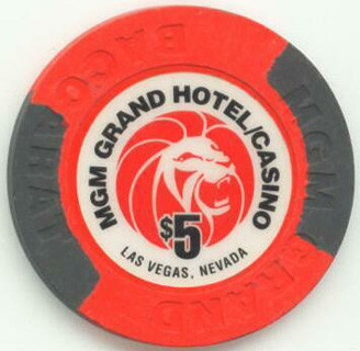 MGM Grand Second Issue Baccarat $5 Casino Chip