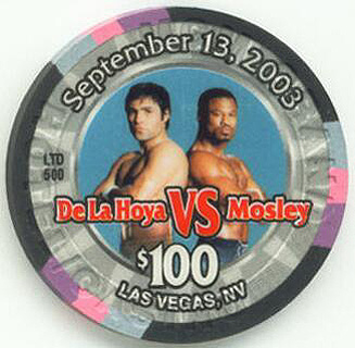 MGM Grand De La Hoya VS. Mosley $100 Casino Chip