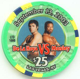 MGM Grand De La Hoya VS. Mosley $25 Casino Chip