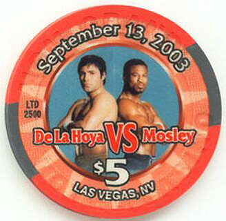 MGM Grand De La Hoya VS. Mosley $5 Casino Chip