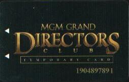 MGM Grand Directors Slot Club Card