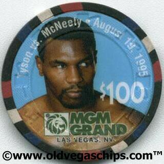 MGM Grand Tyson VS. McNeely $100 Casino Chip 