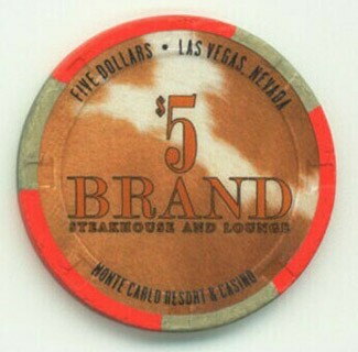Monte Carlo Brand Steakhouse 2010 $5 Casino Chip