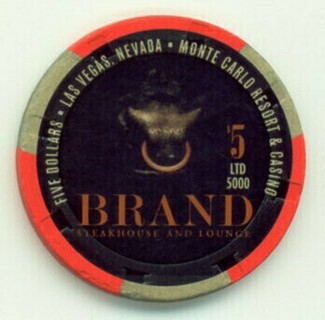 Monte Carlo Brand Steakhouse $5 Casino Chip