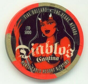Monte Carlo Diablo's Cantina Grand Opening $5 Casino Chip 