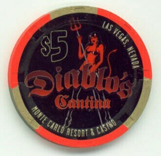 Monte Carlo Diablo's Cantina Grand Opening $5 Casino Chip 