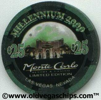 Las Vegas Monte Carlo Millennium $25 Casino Chip