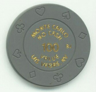 Monte Carlo No Cash Value $100 Poker Tournament Casino Chip