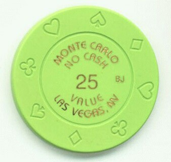 Monte Carlo No Cash Value $25 Poker Tournament Casino Chip