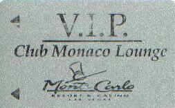 Las Vegas Monte Carlo Monaco Lounge Hotel Room Key