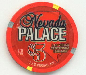 Nevada Palace Las Vegas Centennial $5 Casino Chip