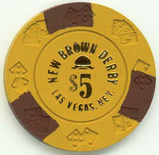 New Brown Derby $5 Casino Chip 